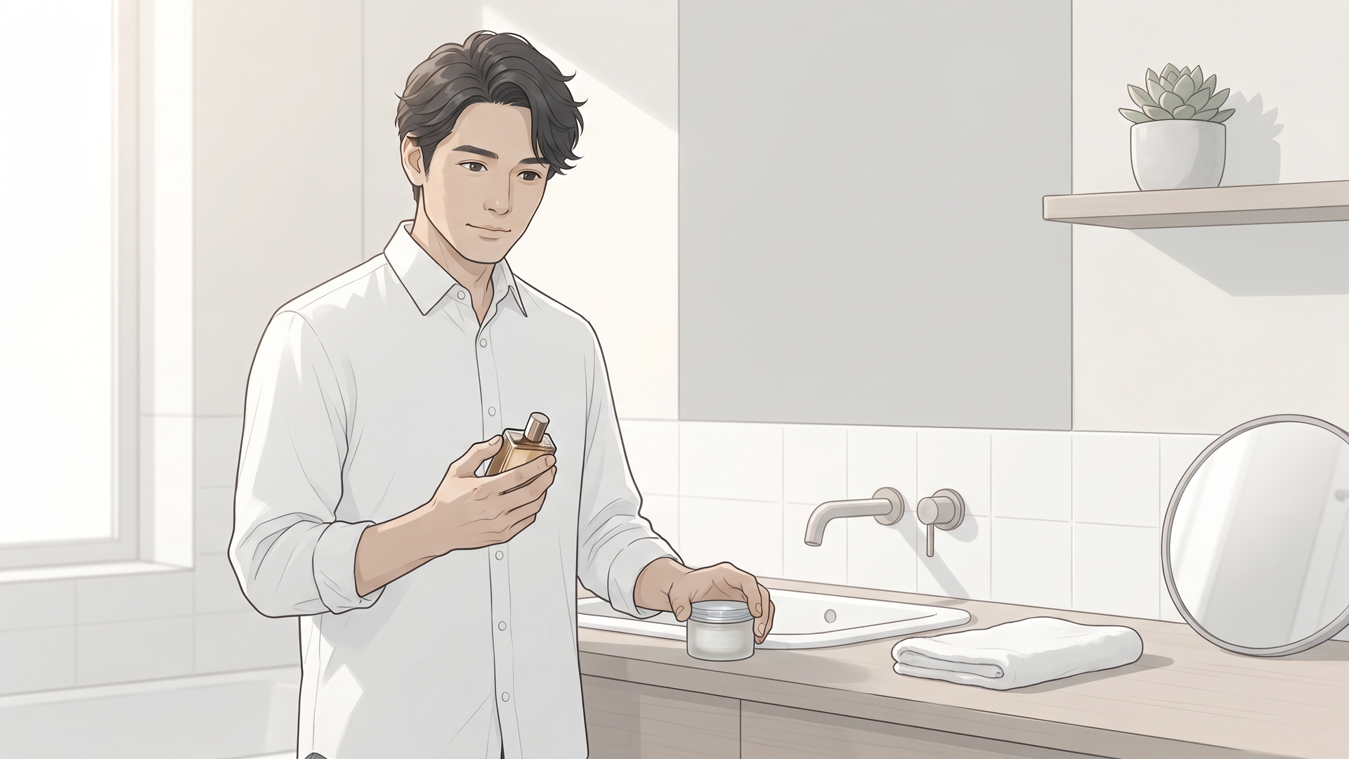 40代・50代男性が香水を使うときに避けたい失敗例のイメージ